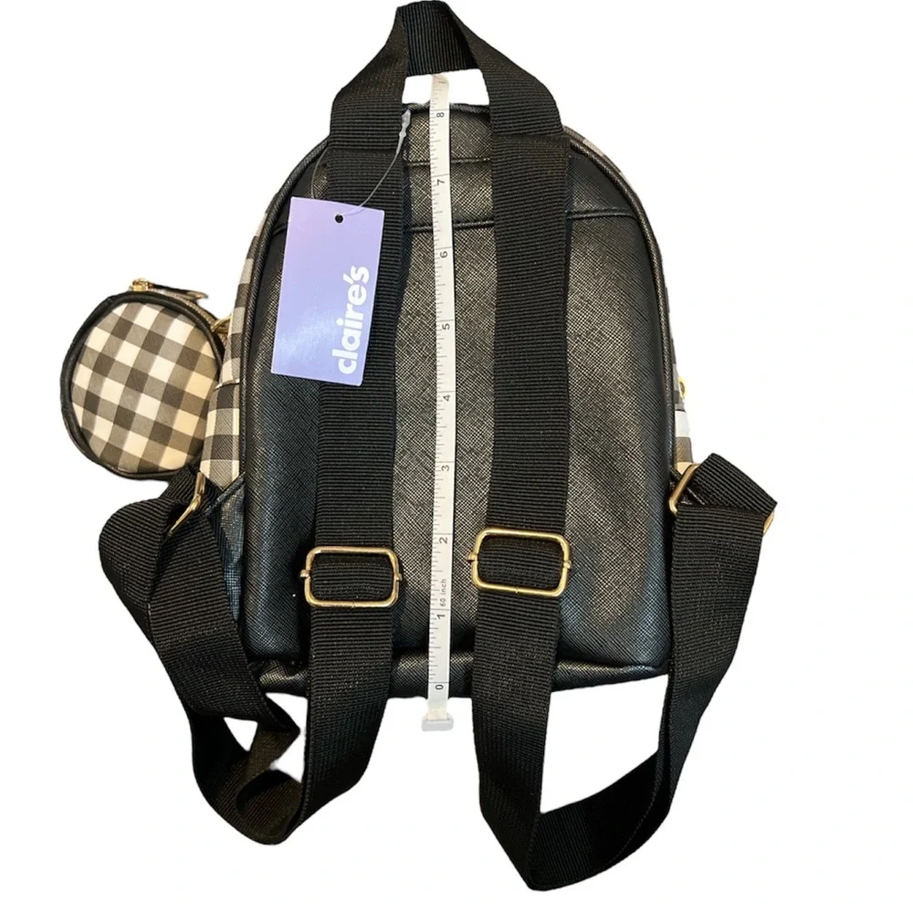 ☀️🖤Black & White Gingham Mini Backpack w/ Matching Coin Purse | NWT 🖤✨